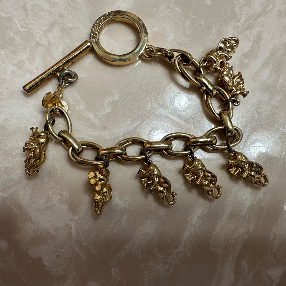 C. Wonder Gold Charm Bracelet with Animal Accents